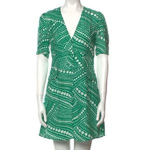 RIXO printed mini dress